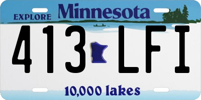 MN license plate 413LFI