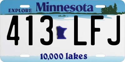 MN license plate 413LFJ