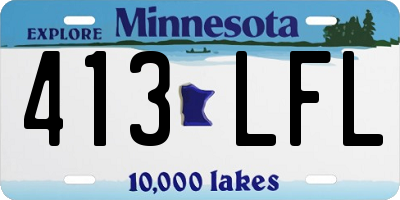 MN license plate 413LFL