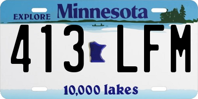 MN license plate 413LFM