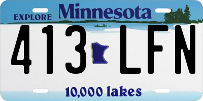 MN license plate 413LFN