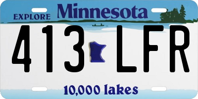 MN license plate 413LFR