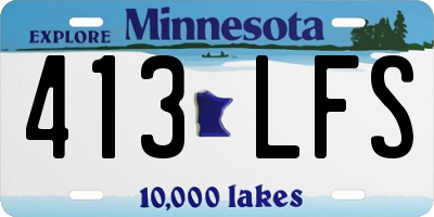 MN license plate 413LFS