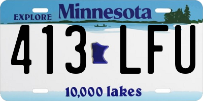 MN license plate 413LFU