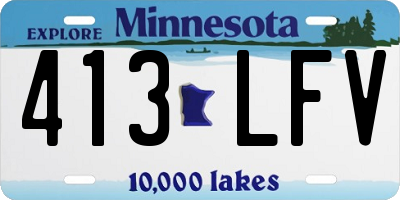 MN license plate 413LFV