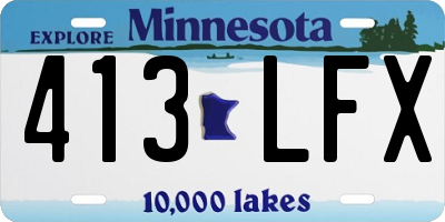 MN license plate 413LFX