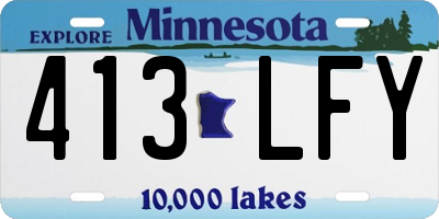 MN license plate 413LFY
