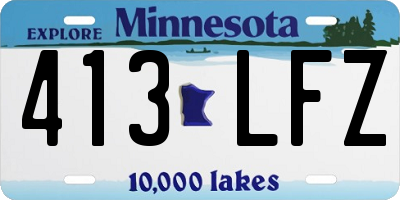 MN license plate 413LFZ