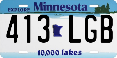 MN license plate 413LGB