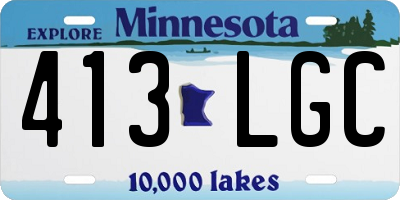 MN license plate 413LGC