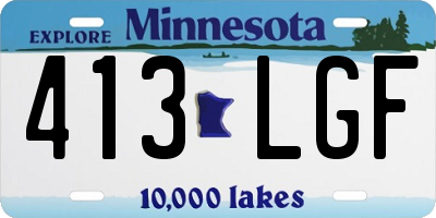 MN license plate 413LGF
