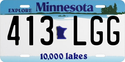 MN license plate 413LGG