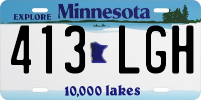 MN license plate 413LGH