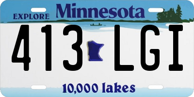 MN license plate 413LGI