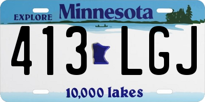 MN license plate 413LGJ