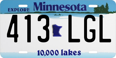 MN license plate 413LGL