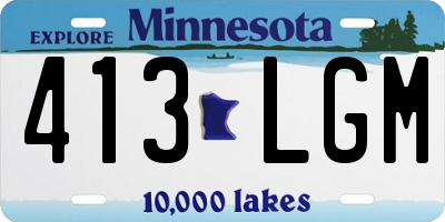 MN license plate 413LGM