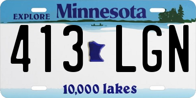 MN license plate 413LGN