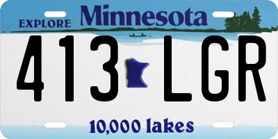 MN license plate 413LGR