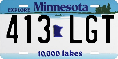 MN license plate 413LGT