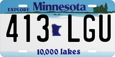 MN license plate 413LGU