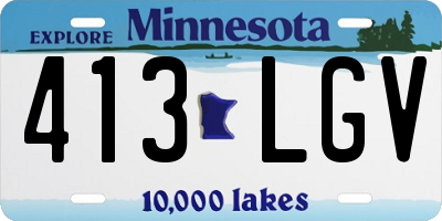 MN license plate 413LGV