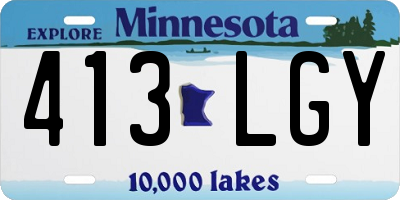 MN license plate 413LGY
