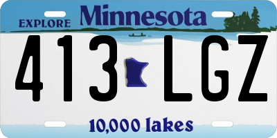 MN license plate 413LGZ