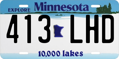 MN license plate 413LHD