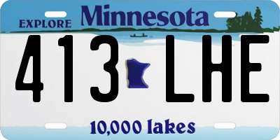 MN license plate 413LHE