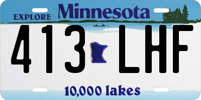 MN license plate 413LHF