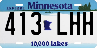 MN license plate 413LHH