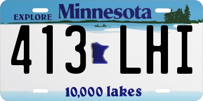 MN license plate 413LHI