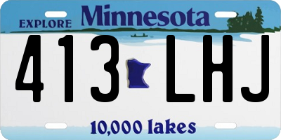 MN license plate 413LHJ