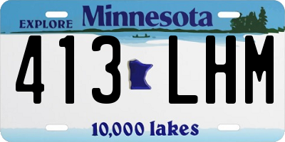MN license plate 413LHM