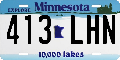 MN license plate 413LHN