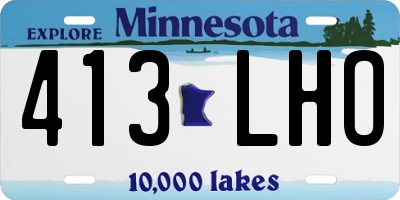 MN license plate 413LHO