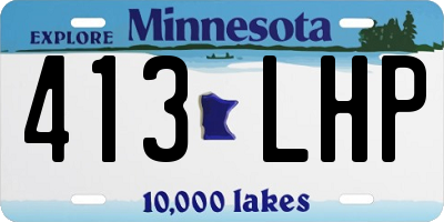 MN license plate 413LHP