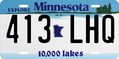 MN license plate 413LHQ