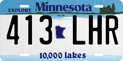MN license plate 413LHR
