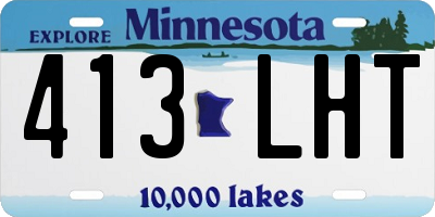 MN license plate 413LHT