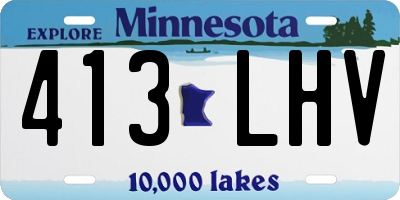 MN license plate 413LHV