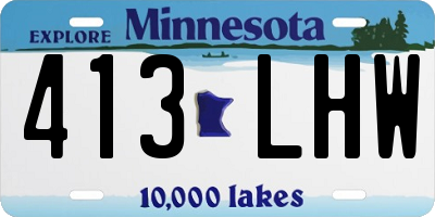 MN license plate 413LHW