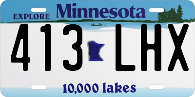 MN license plate 413LHX