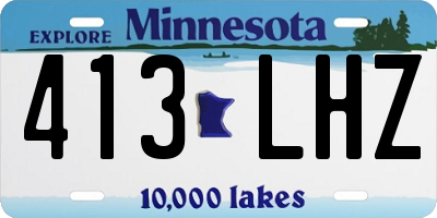 MN license plate 413LHZ
