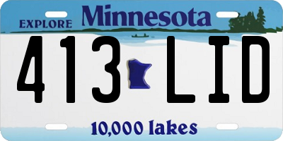 MN license plate 413LID