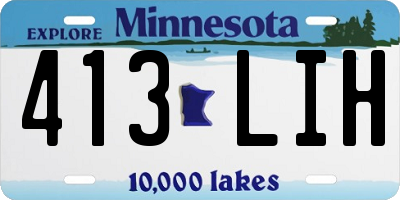 MN license plate 413LIH