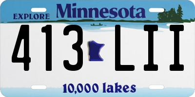 MN license plate 413LII