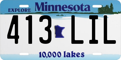 MN license plate 413LIL