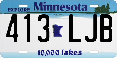 MN license plate 413LJB
